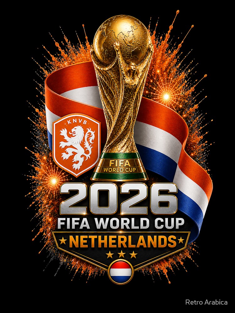 Netherlands 2026 Football Fan Artwork by Retro Arabica