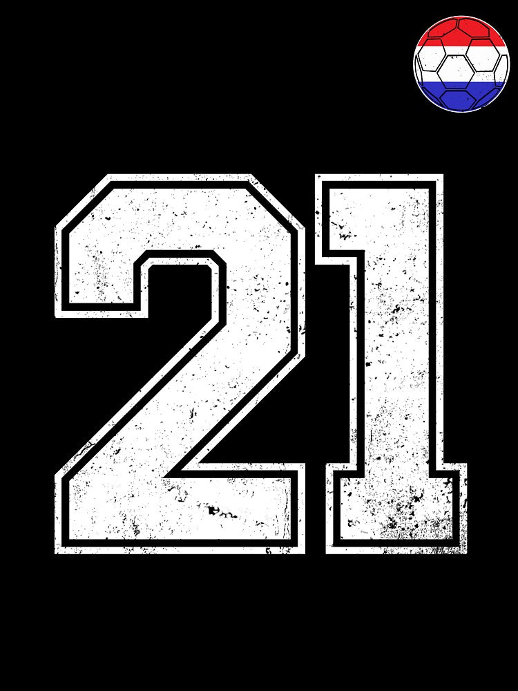 Netherlands Soccer Number 21 Vintage Sports Fan by LiviuGligoros