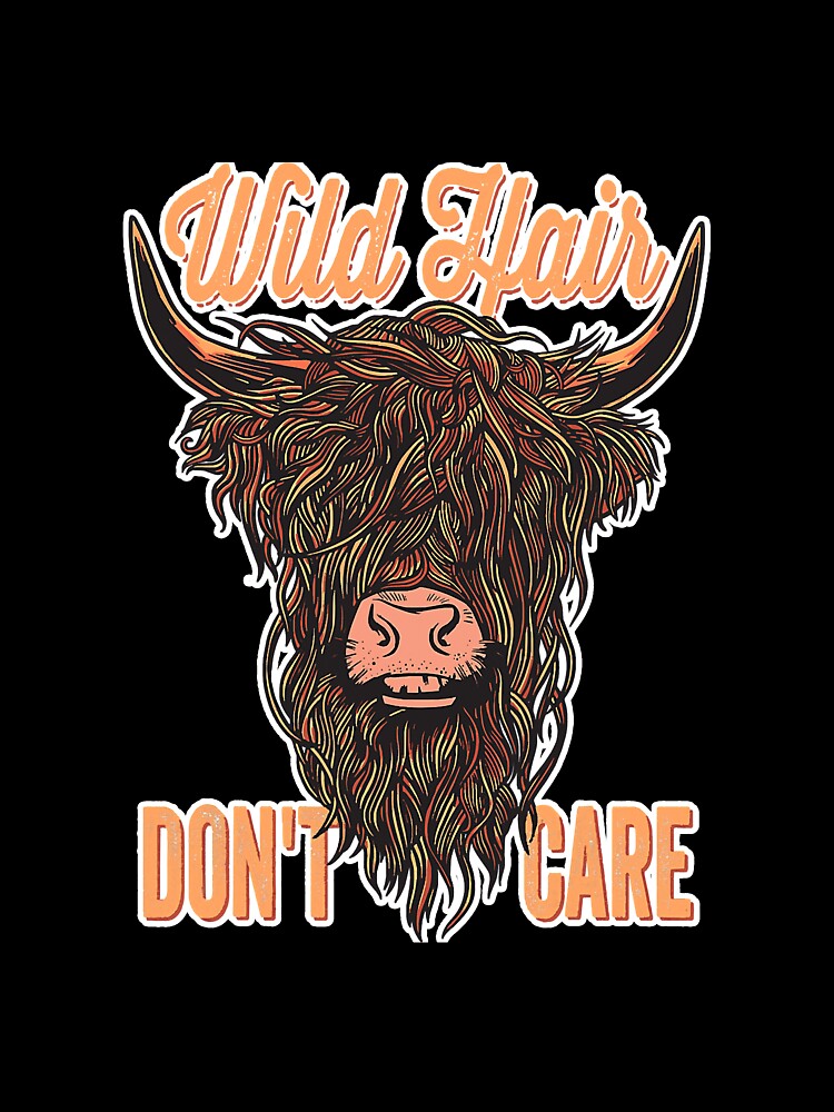 Highland Cow Lover Funny Wild Hair by SkyCloudBlue