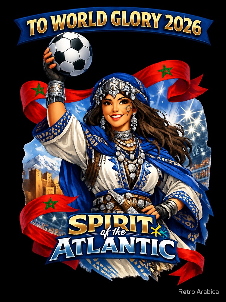 Morocco 2026 Football Fan Artwork by Retro Arabica