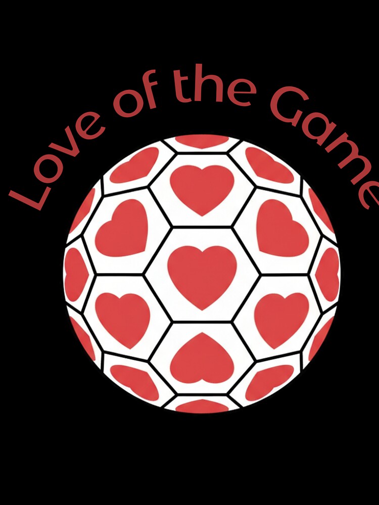 Love of the Game - Soccer Ball with Hearts Sports Illustration by HappySproutArt