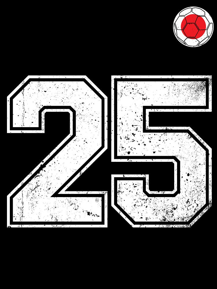 Japan Soccer Number 25 Vintage Sports Fan by LiviuGligoros