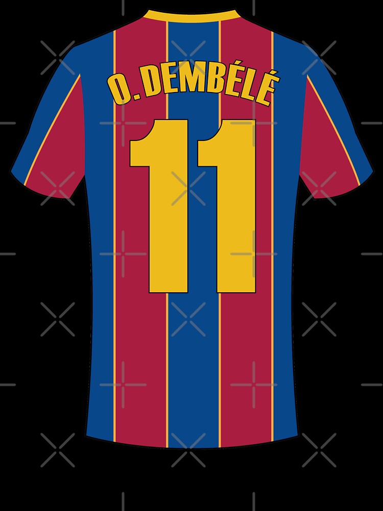 Ousmane dembele Barcelona football jersey by Justtrendytees