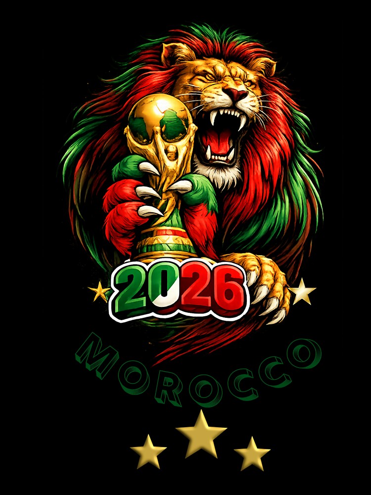 Moroccan Lion World Cup 2026 Design by MoorishThistle