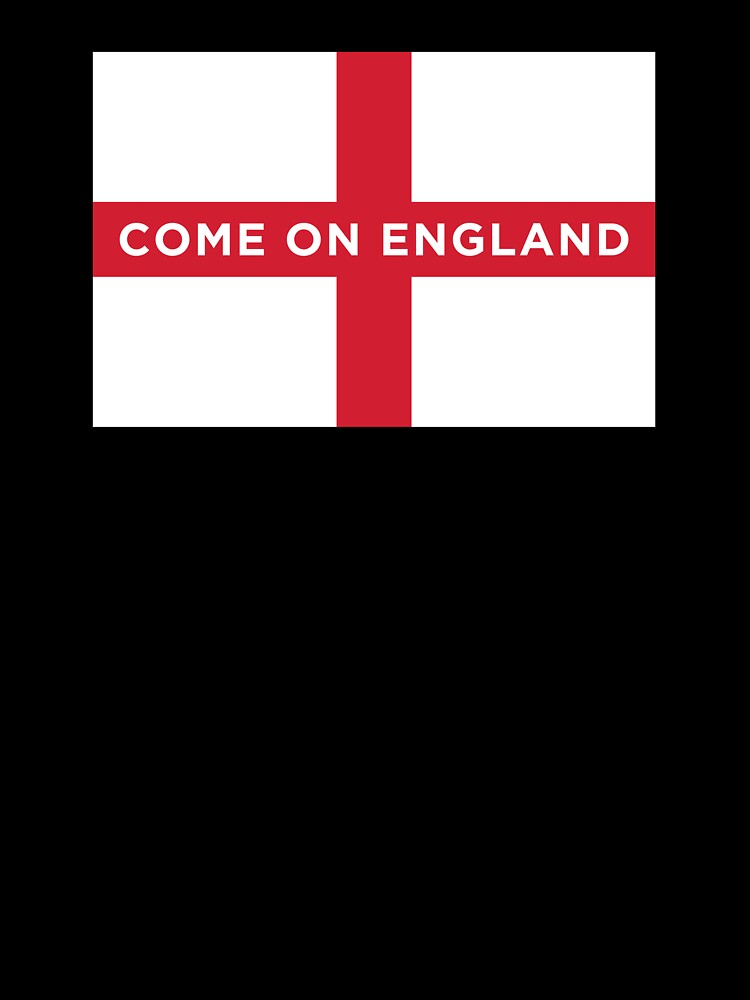 Come On England Flag (On Black) by STUDIO-72