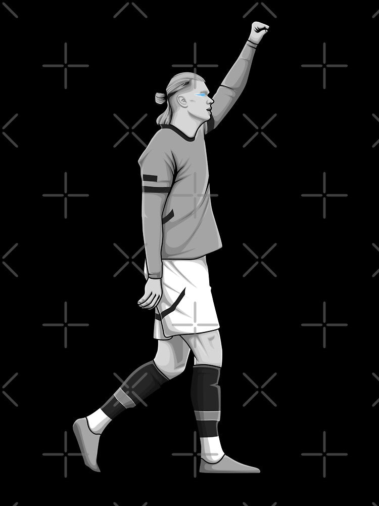 Erling Haaland Black and White by Aldduardo