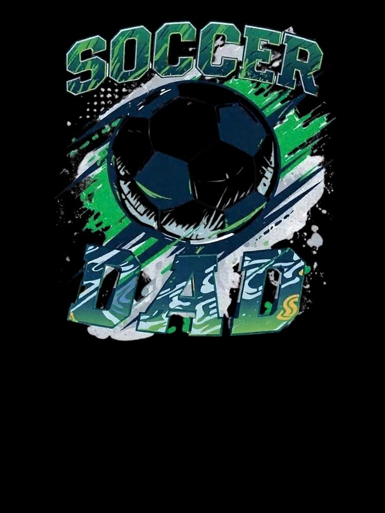 Soccer DAD in Green & Blue by Comforts of Home, LLC