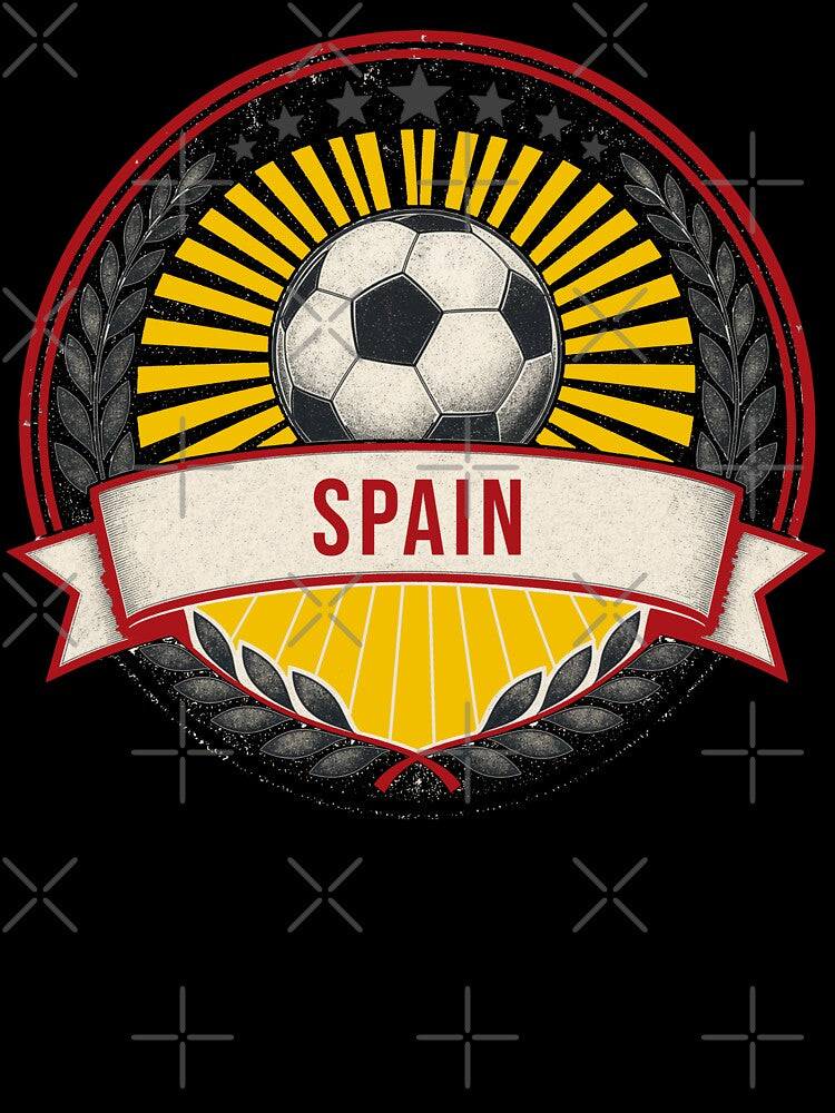 Spain Vintage Soccer Crest — Retro Spanish Football Badge Fan Emblem by icemanphotos