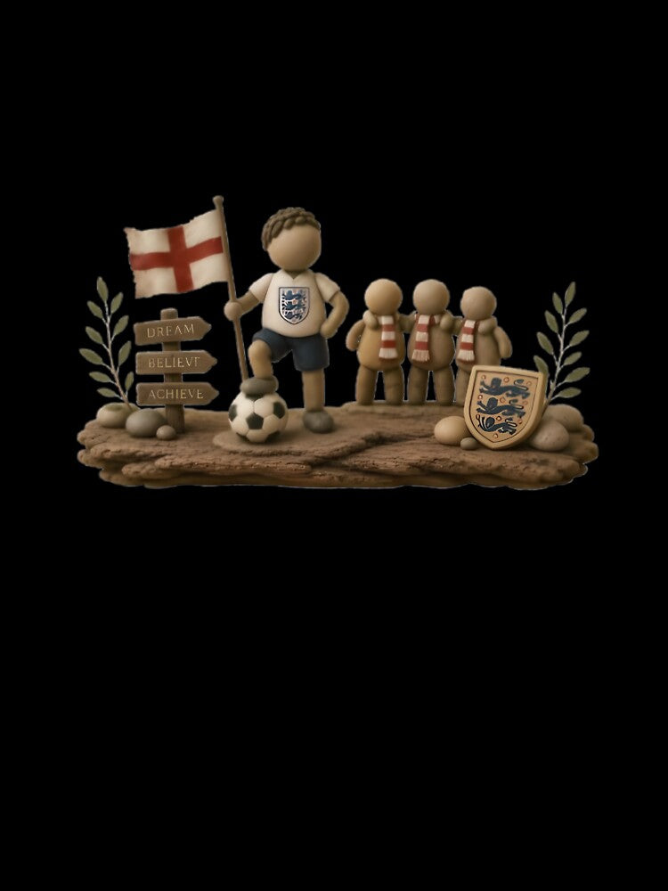England Football Legacy Pebble Art Shirt | England Soccer Fan Gift | Three Lions Inspired Football Design | English Pride Tee by PebbleMood