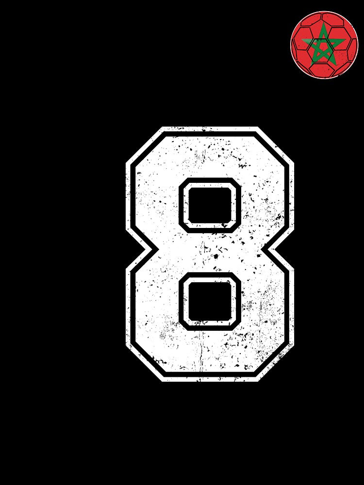 Morocco Soccer Number 8 Vintage Sports Fan by OliviaHayesArt