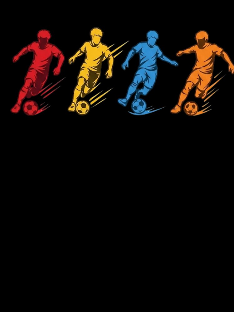 Dynamic Soccer Players Colorful Football Sports Art by haitrieuic96