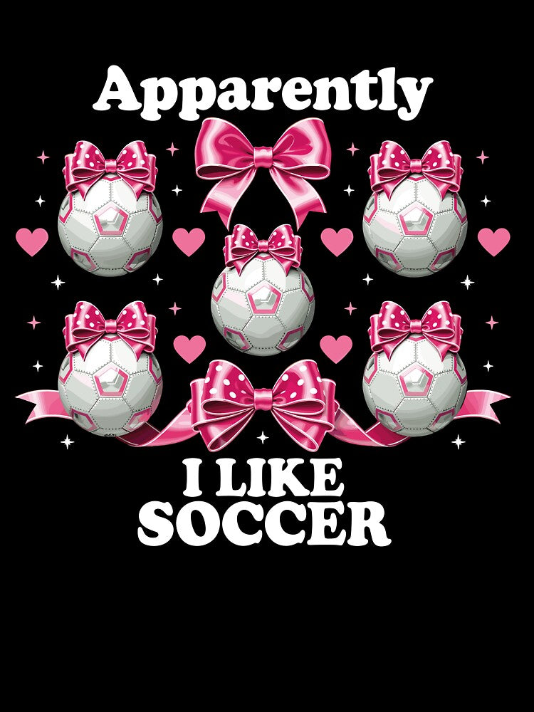 Apparently I Like Soccer Pink Bow Coquette by Betsytiptoe