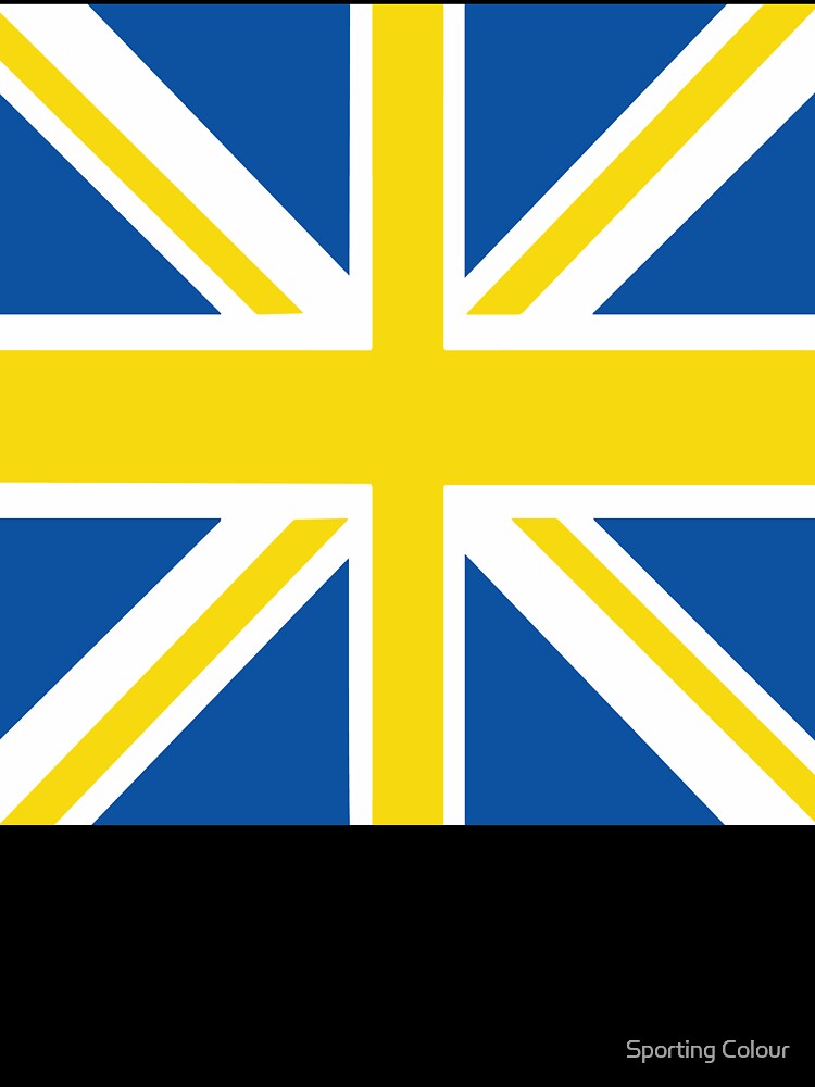 Leeds Blue White Yellow Union Jack Flag by Sporting Colour