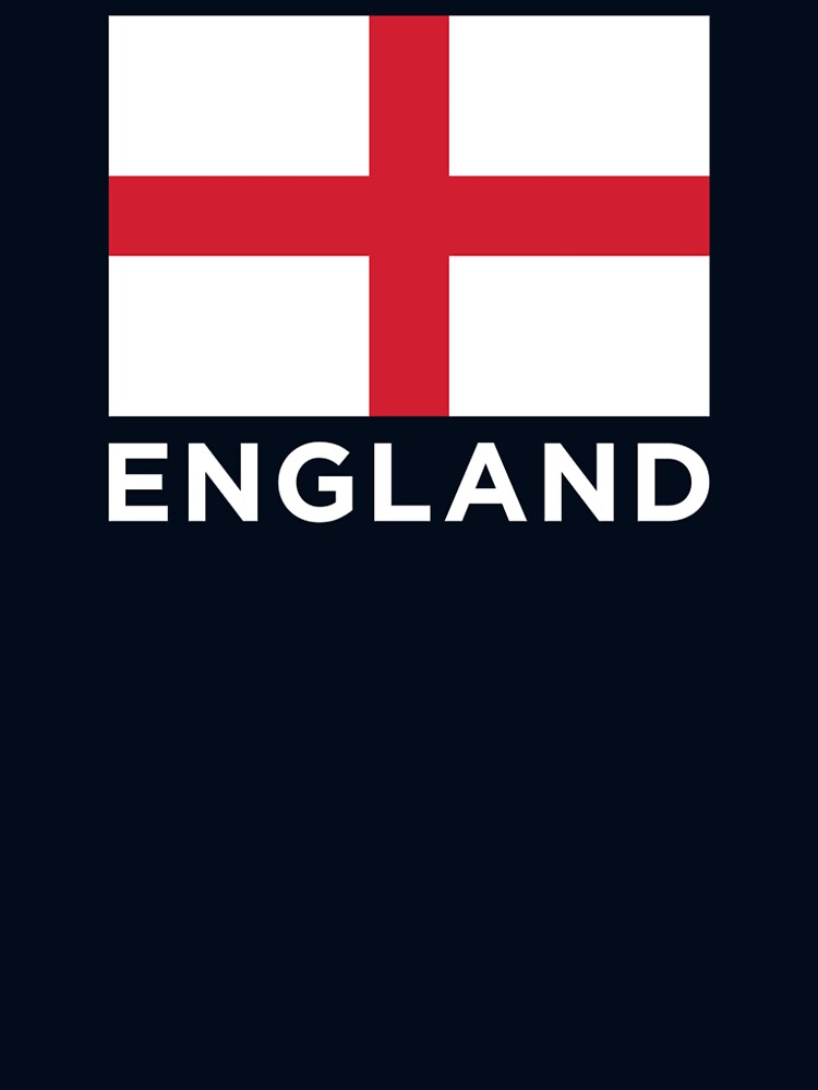 England Flag (Text Under on Blue) by STUDIO-72
