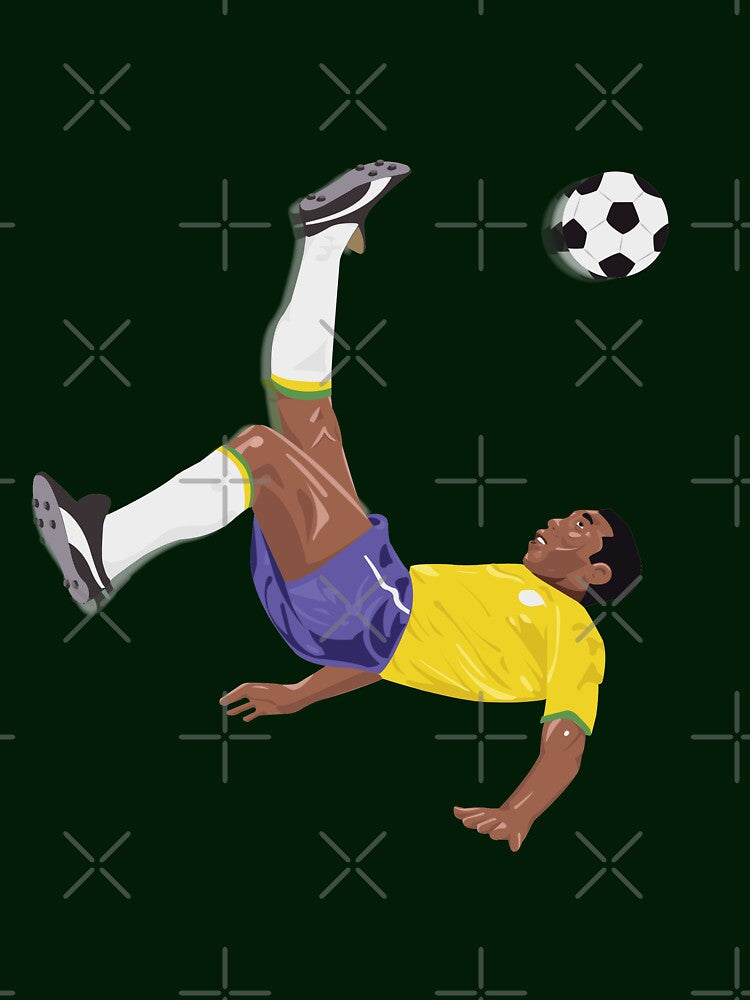 Bicycle Kick - PELE - SOCCER FOOTBALL - BRAZIL - NO TEXT by AMGraphicStudio