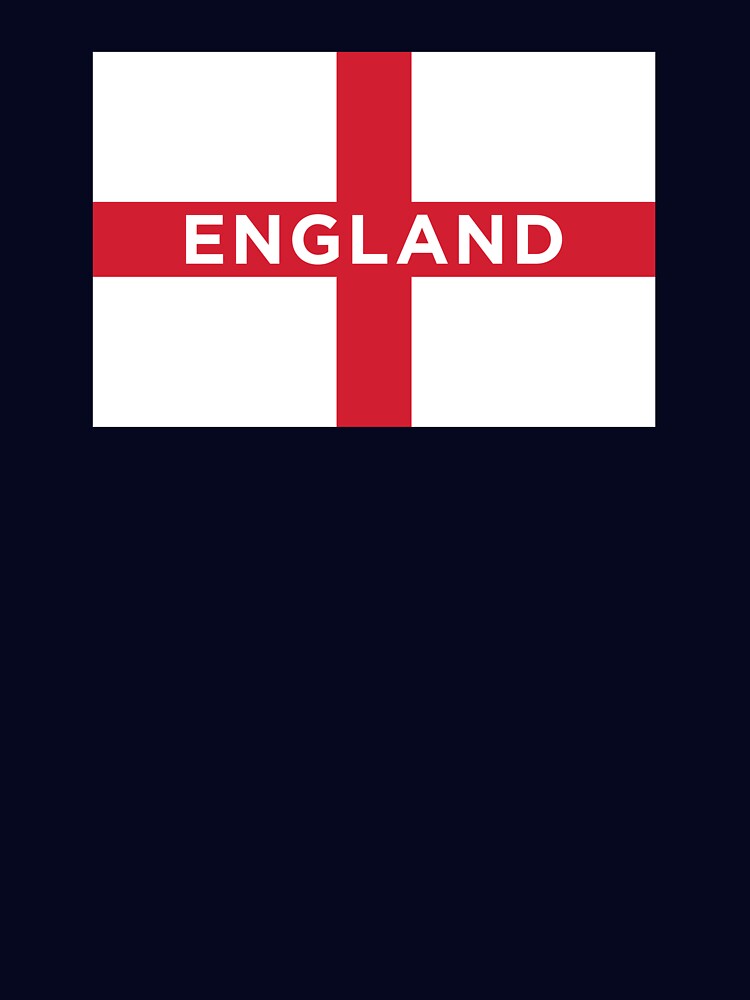 England Flag With Text (On Blue) by STUDIO-72