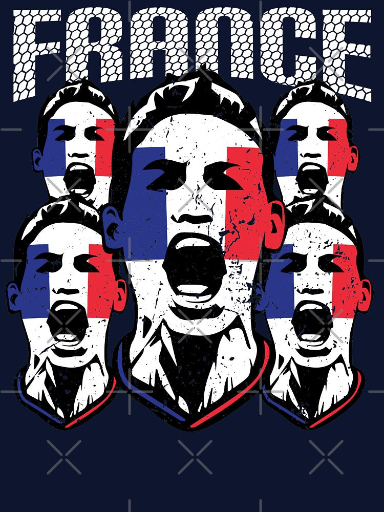 France Football Sports Fans Flag Face by screenworks