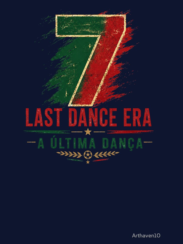 Portugal Football Fan Vintage Number 7 Retro Sports Design | Last Dance Era by Arthaven10 ⭐⭐⭐⭐⭐