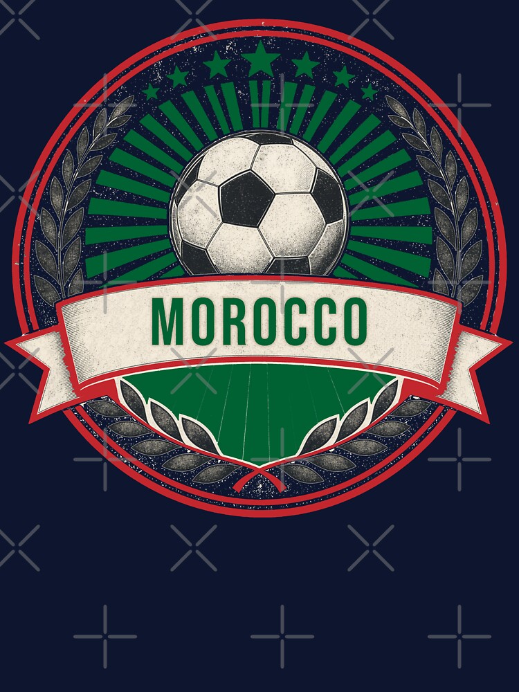 Morocco Vintage Soccer Crest — Retro Maroc Football Badge Fan Emblem by icemanphotos