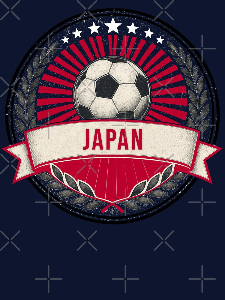 Japan Vintage Soccer Crest — Retro Japanese Football Badge Fan Emblem by icemanphotos