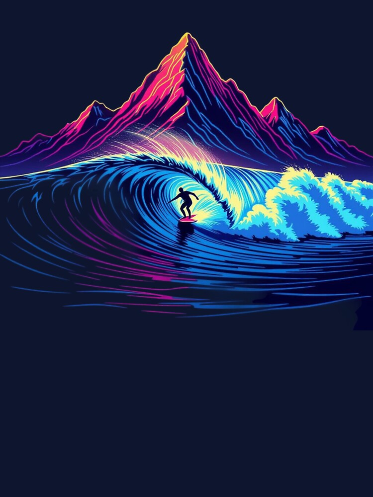 ocean wave and mountain by JackFreestone