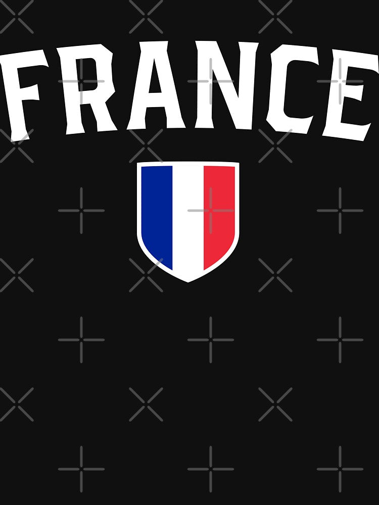 France Sports Fans Classic Flag Shield National Team Support by el-em-cee