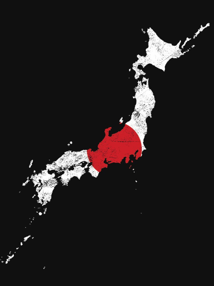 Japan Flag Map tshirt distressed vintage by farhanhafeez