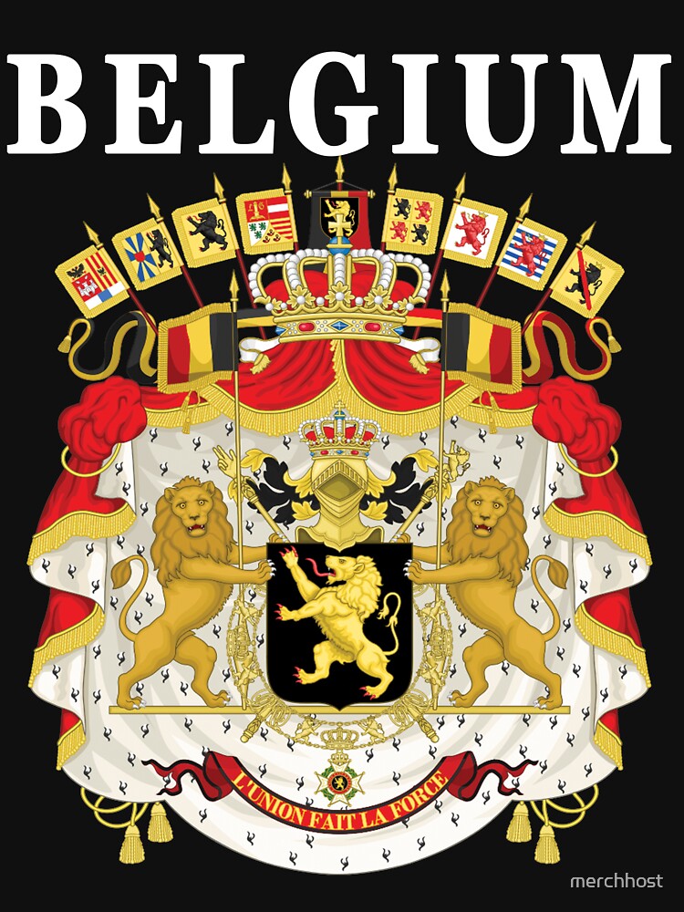 Belgium Coat of Arms National Fan Deluxe by merchhost