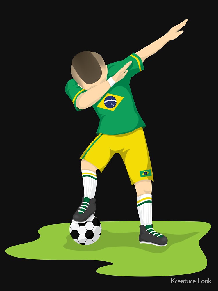 Dabbing Soccer | Brazil Flag | Brazil Jersey | soccer player gift | soccer coach gift | team soccer gifts | soccer gifts for him | soccer shirts | soccer gift ideas | futbol by Kreature Look