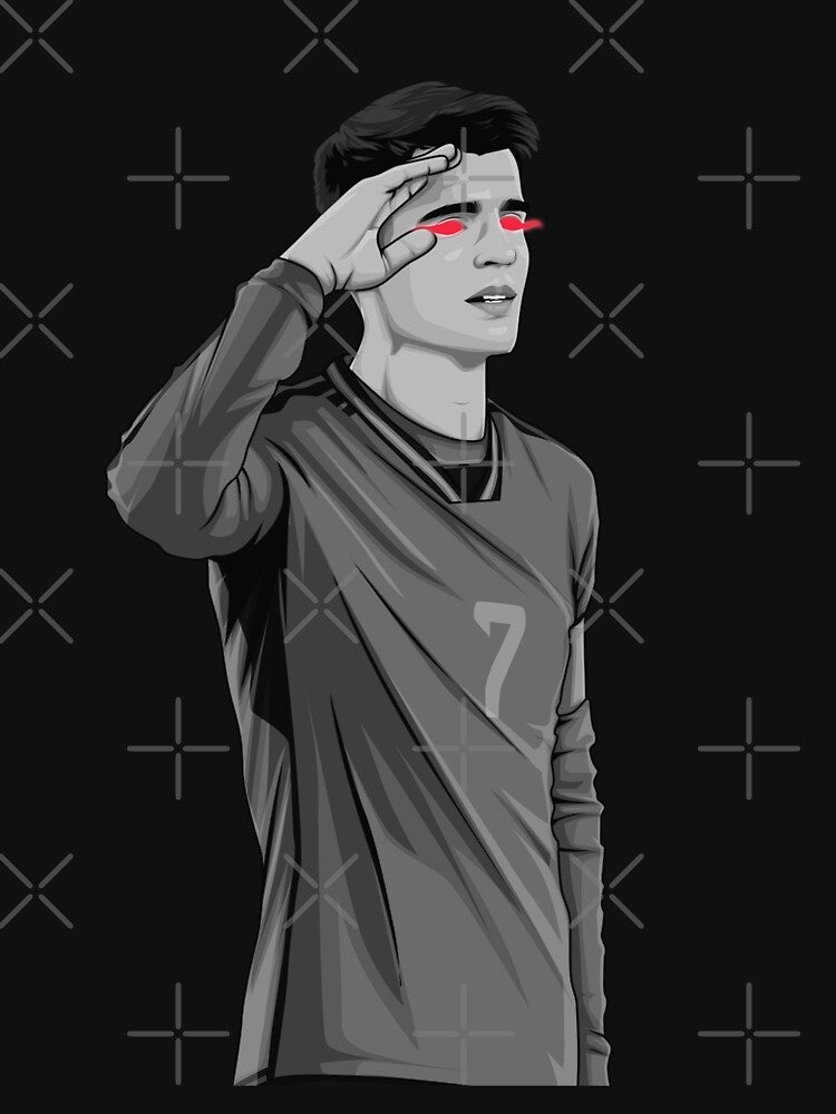 Alvaro Morata Black and White Version. by Aldduardo