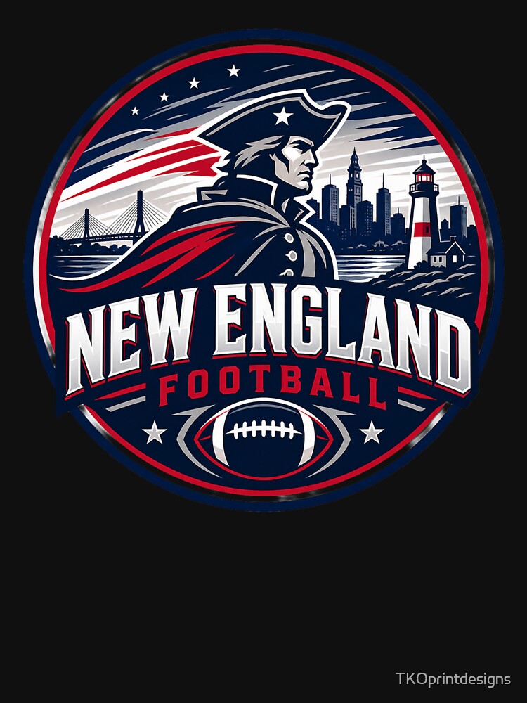 New England Football Heritage Sports Logo Shirt by TKOprintdesigns