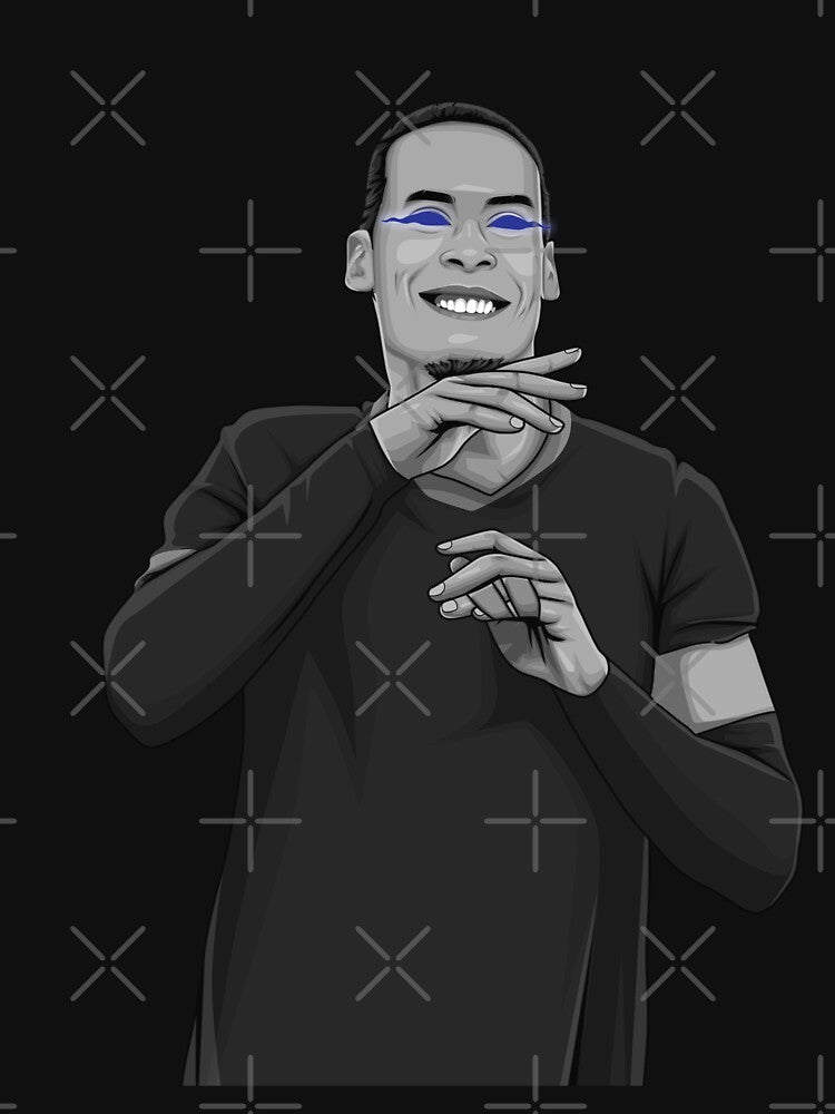 Virgil Van Dijk Black and White Version. by Aldduardo
