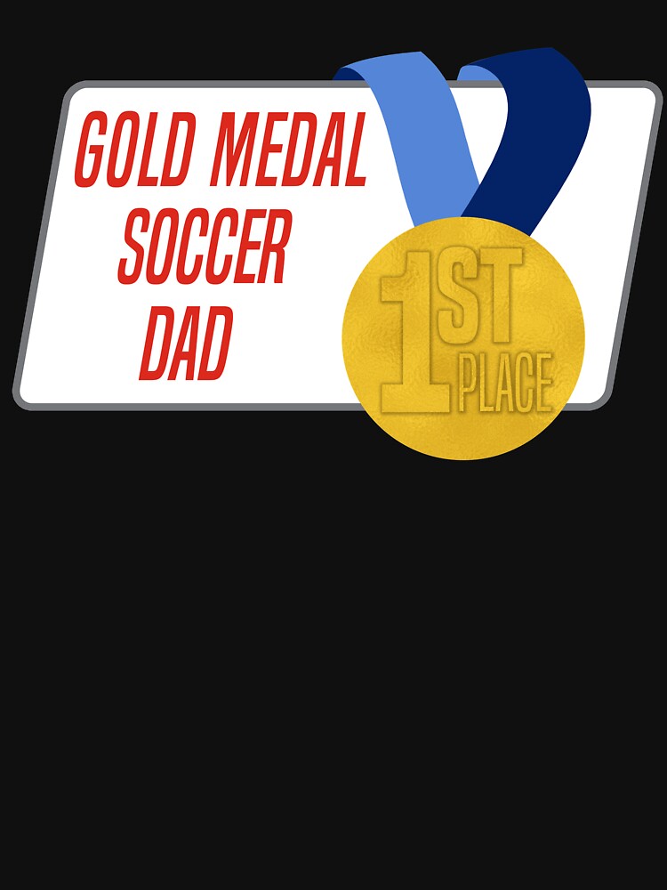 Soccer Dad Gold Medal Award Gift by saltedcottonco