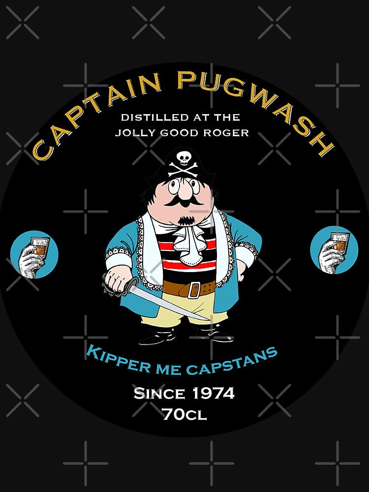Captain Pugwash Rum - Funny Parody 1970s UK - Captain Pugwash Rum - Pub Shirt - Love Rum by happygiftideas