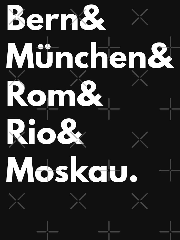Bern München Rom Rio Moskau - Germany Football Fan T-Shirt by geeksta