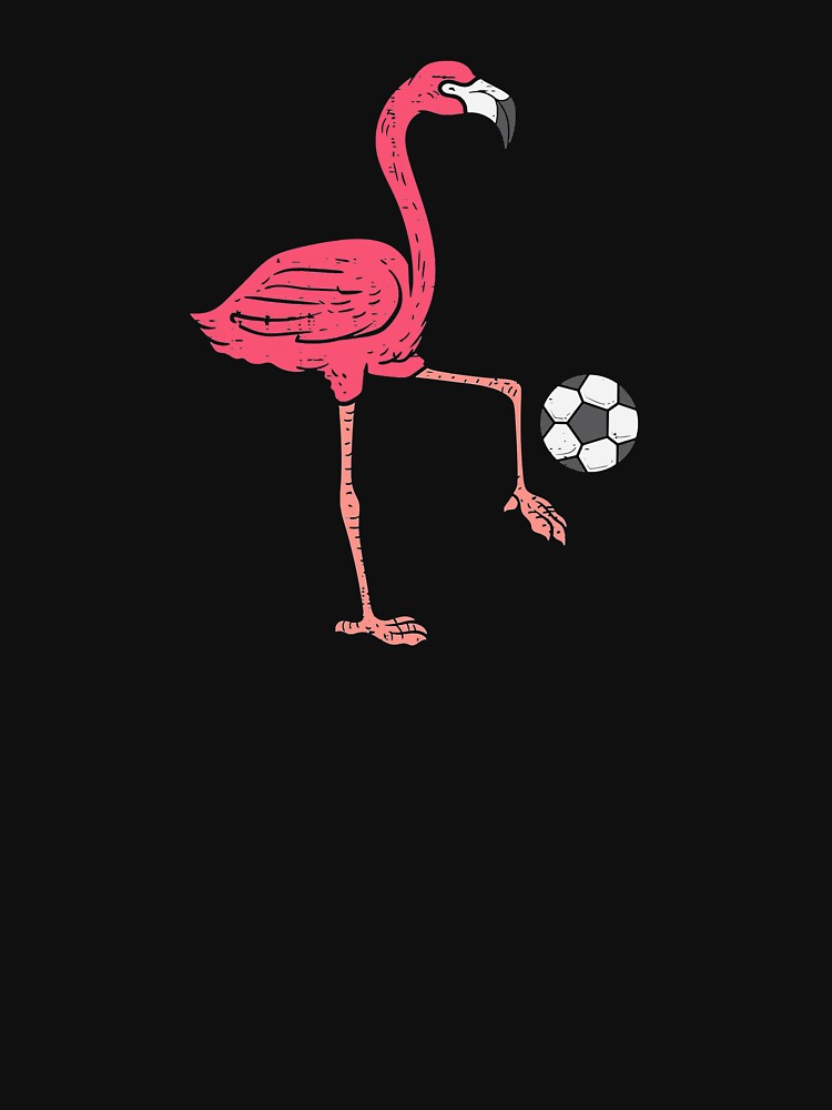 Flamingo Playing Soccer Football Player Men, Women, Kids T-Shirt by ColleenWilson94