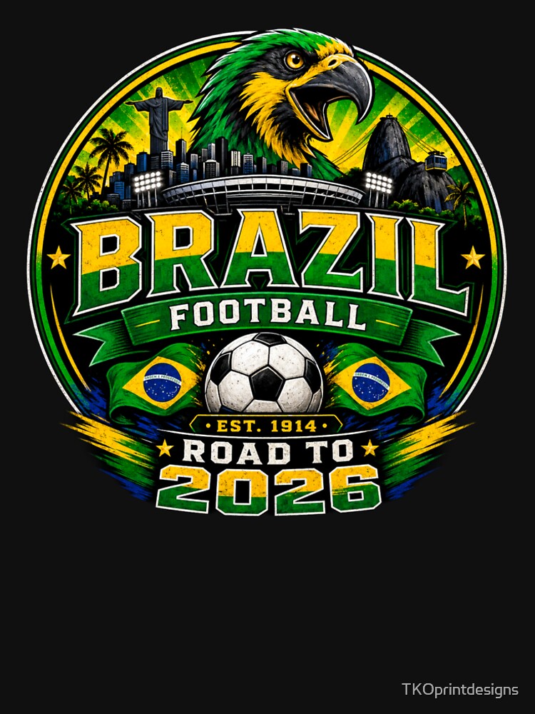 Brazil Football Badge Logo – Hardcore Fan Soccer Crest Shirt by TKOprintdesigns