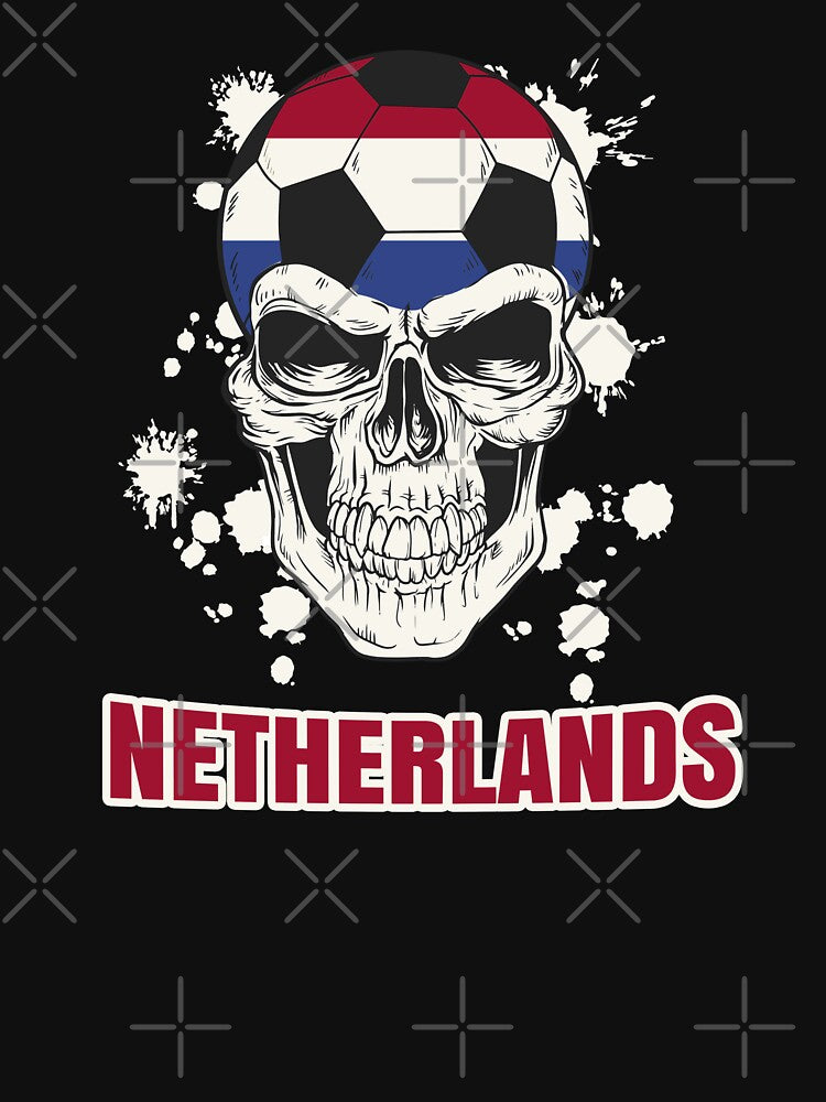 Netherlands Football Dutch Soccer Player Skull by anziehend