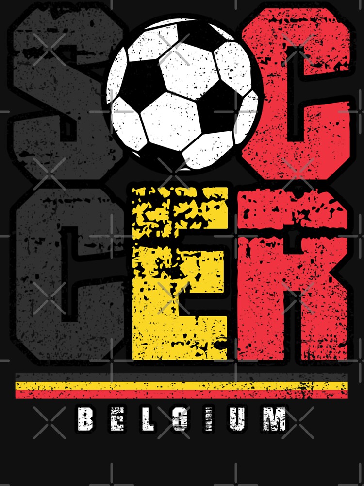 SOCCER TEAMS BIG TEXT SOCCER - BELGIUM - Fans and Teams for Men and Women T-shirt by wallsandpatts