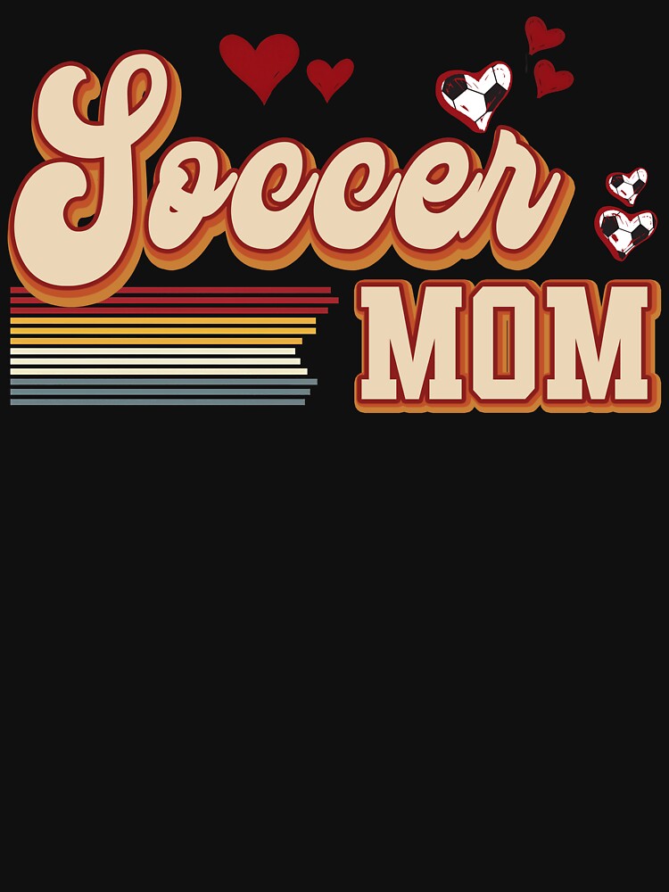 Vintage Soccer Mom Retro Hearts by LashondaGreen89