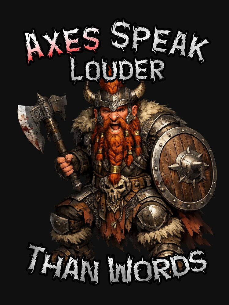 Axes Speak Louder Than Words  Dwarven Warrior by SHHCreations