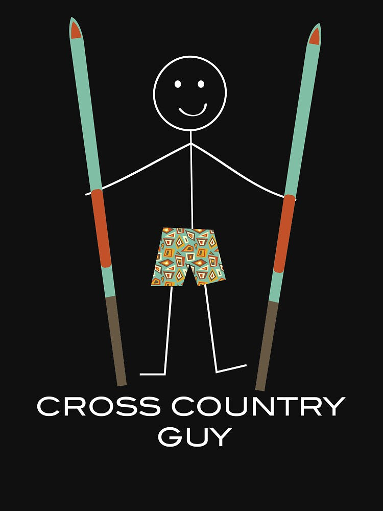 Funny Mens Cross Country Ski Guy by whyitsme