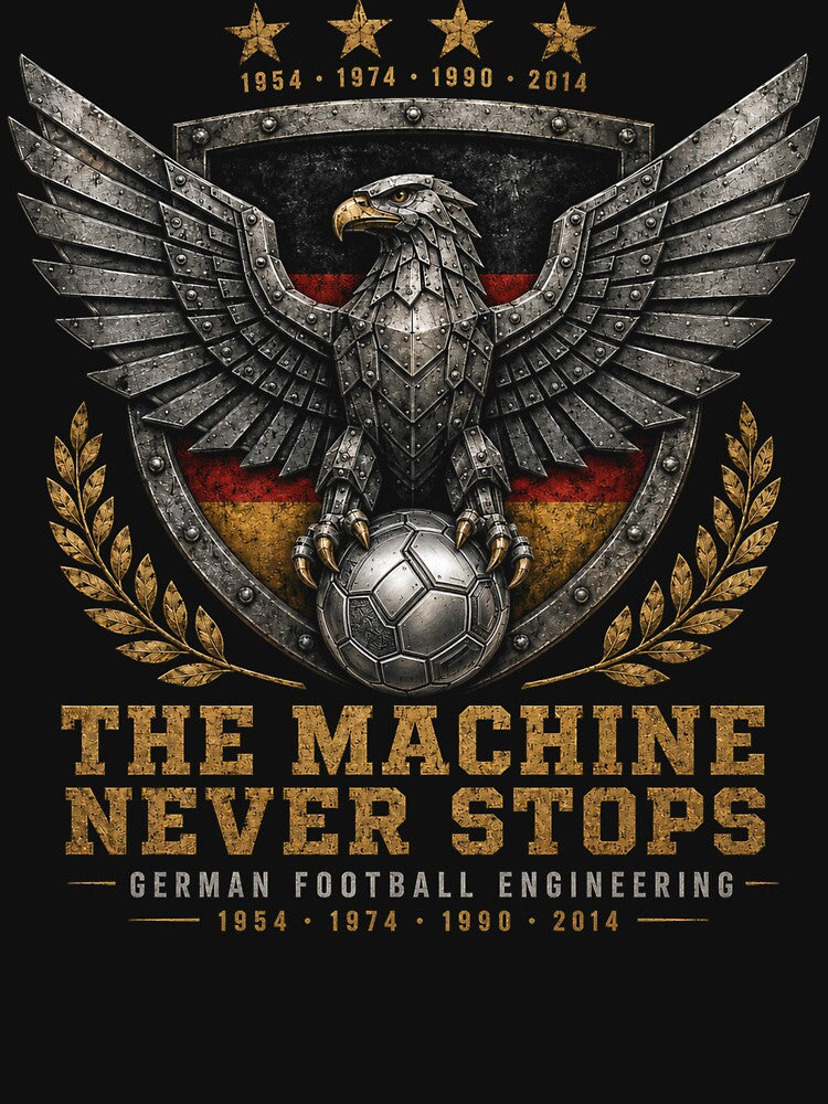 Germany The Machine Never Stops T-Shirt | German Football Gift by VizoArt-Studio