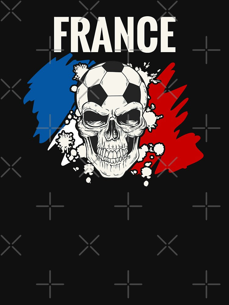 France Soccer Player French Flag Skull Football by anziehend