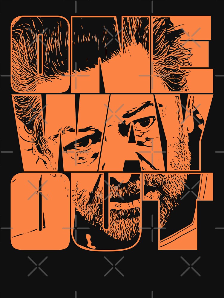 One Way Out - Kino Loy Andy Serkis TV show Quote - Orange Outline version by More-dan-Prints