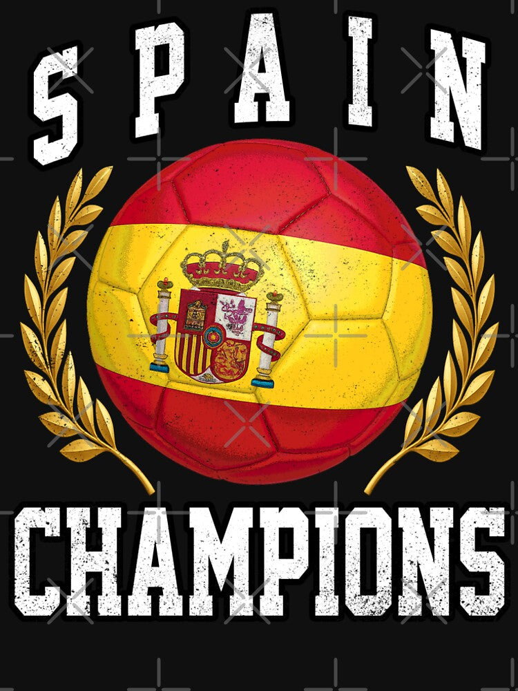 SOCCER BALL FLAG CHAMPIONS - SPAIN - Fans and Teams for Men and Women T-shirt by wallsandpatts