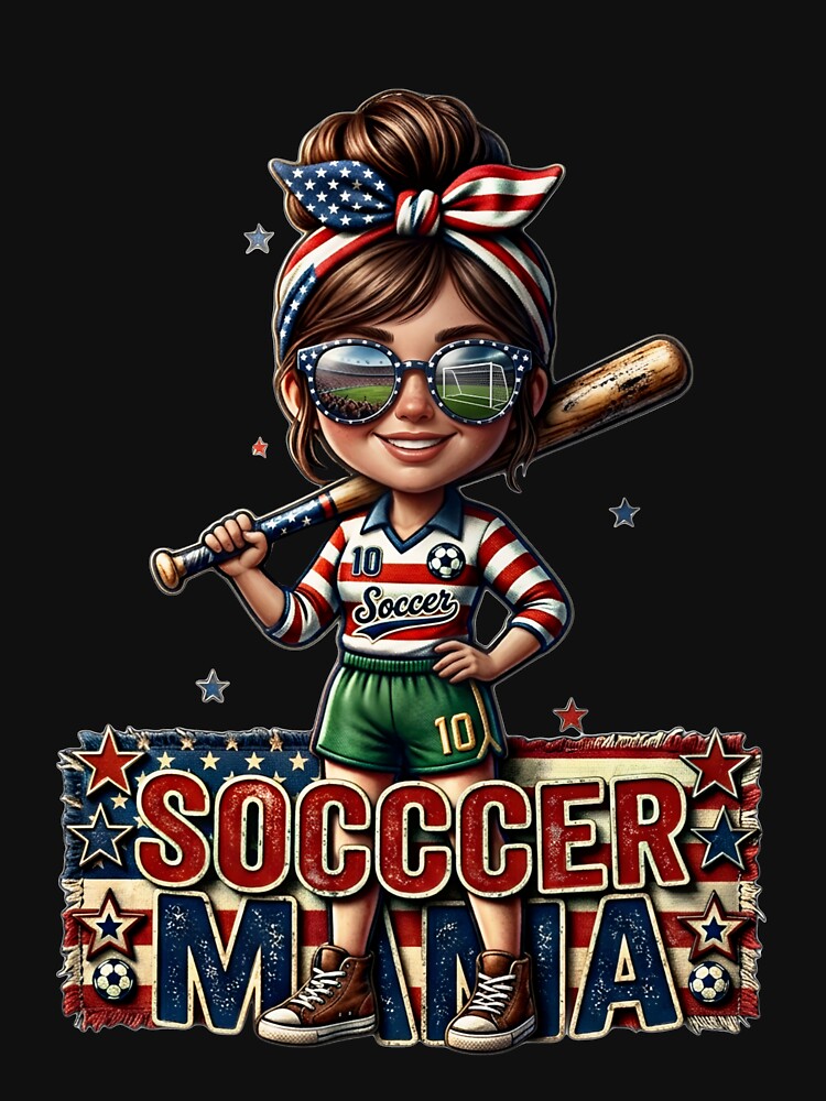 Soccer Mama Patriotic USA Flag Gameday Design by Lozarux