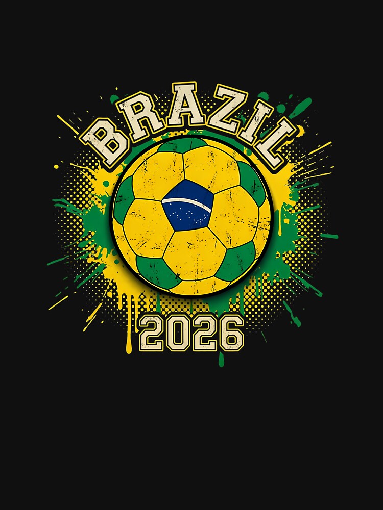 Brazil 2026 Soccer - Paint Splash Flag Ball by butterybud