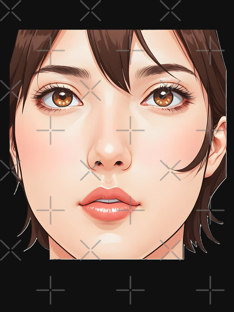 Minimal Anime Face Line Art – Expressive Minimalist Character Design - 2 by RELAX STATION