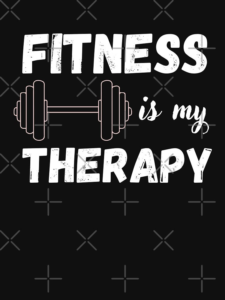 Fitness Is My Therapy Gym Motivation Quote by Designprovider